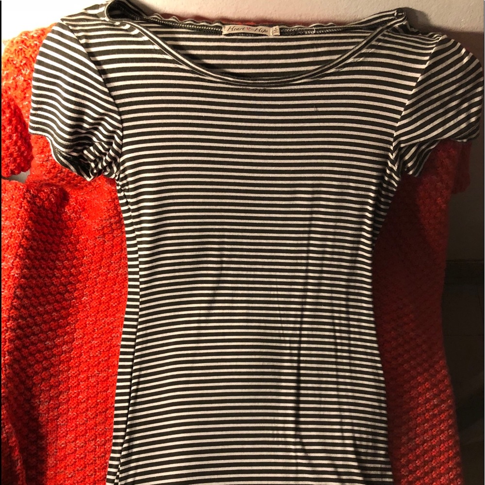 Dark Green with White Mini stripped summer dress
